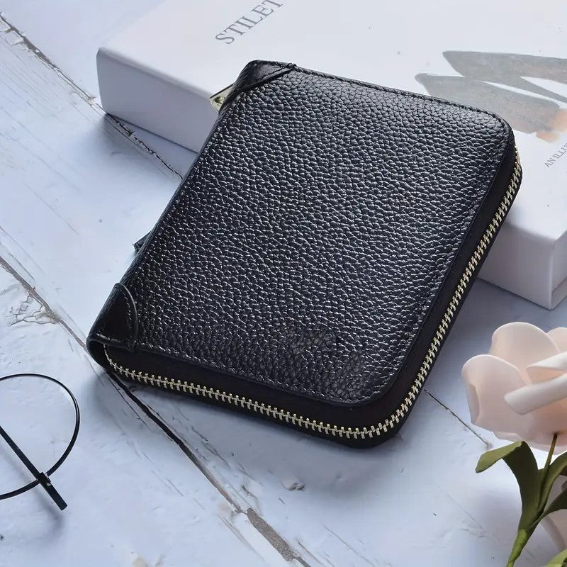 Mini Credit Card Holder For Women RFID Blocking Multifunctional Zipper Coin Purse Large Capacity Card Holder Credit Card Holders Credit Card Case